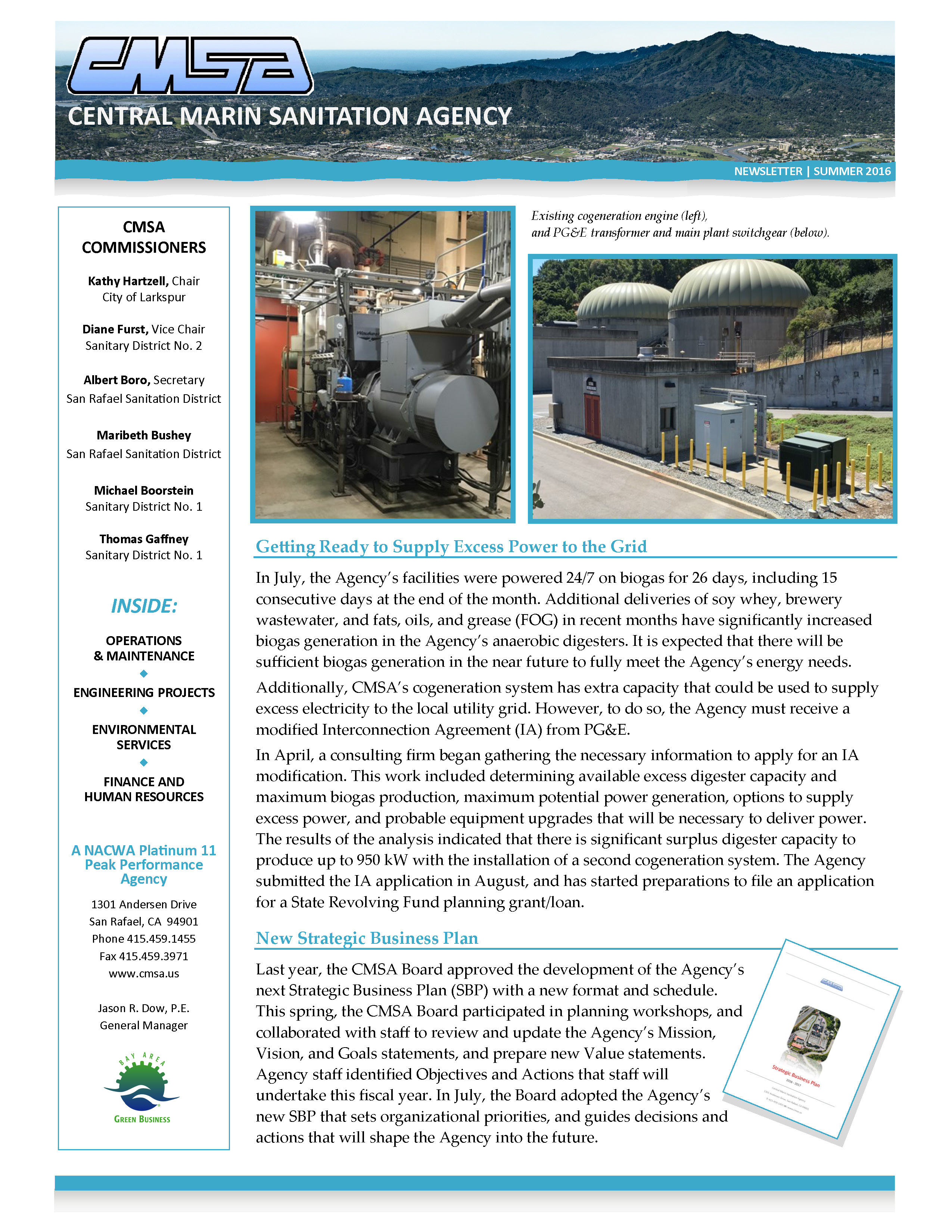 Central Marin Sanitation Agency :: Agency Newsletter